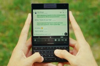 This new telephone is the BlackBerry Passport thro...