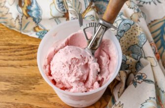Roasted Strawberry Ice Cream – Barefeet with...