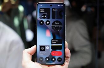 A tiny, playful dot-matrix display within the firm...