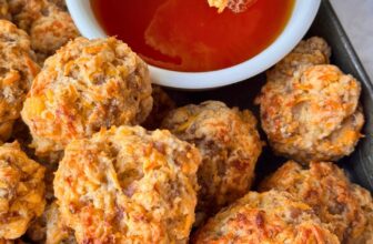 Simple Pancake Sausage Balls Recipe with Maple Syr...